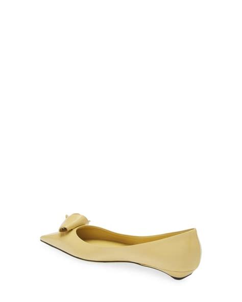 prada bow pointy toe flat|prada loop pointed toe flat.